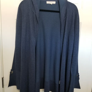 Pointelle Open Front Cardigan Sweater